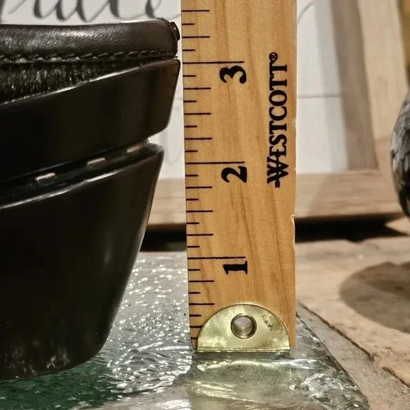 Cole Haan Calf Hair Clogs Mules Dark Brown Wmns Sz 9.5 - Picture 14 of 16